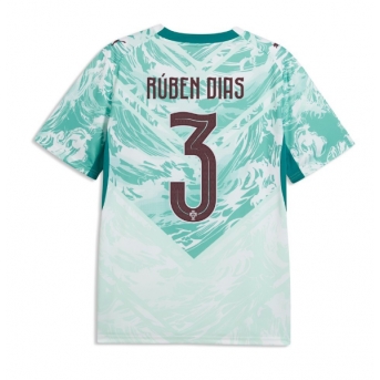 Billige Fotballdrakt Portugal Ruben Dias #3 Replika Bortedrakt VM 2026 Kortermet